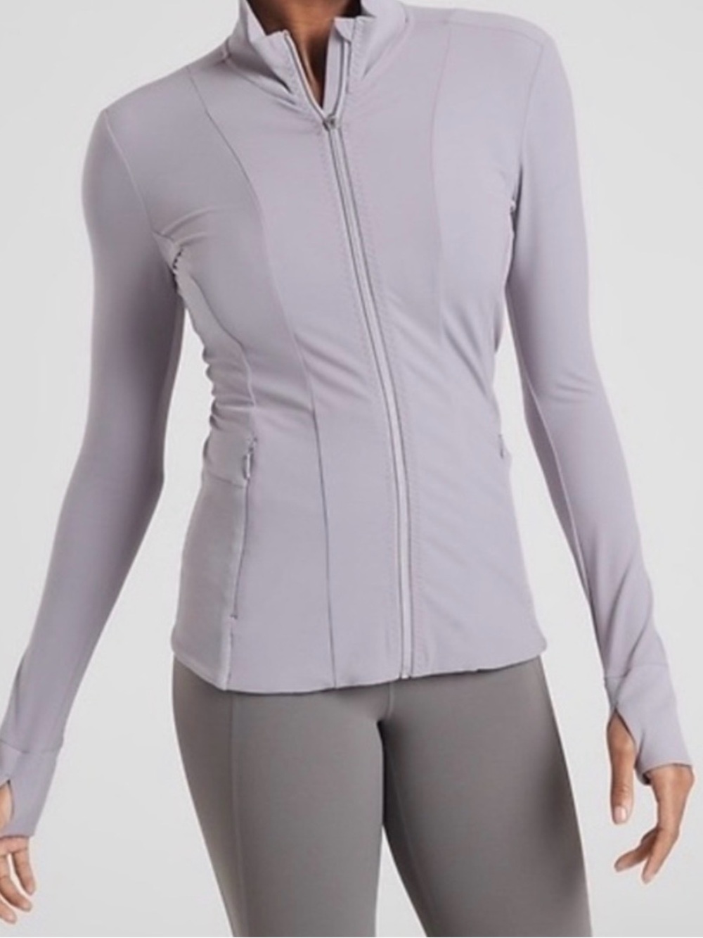 Athleta Light Lavender Zip-Up Active Jacket